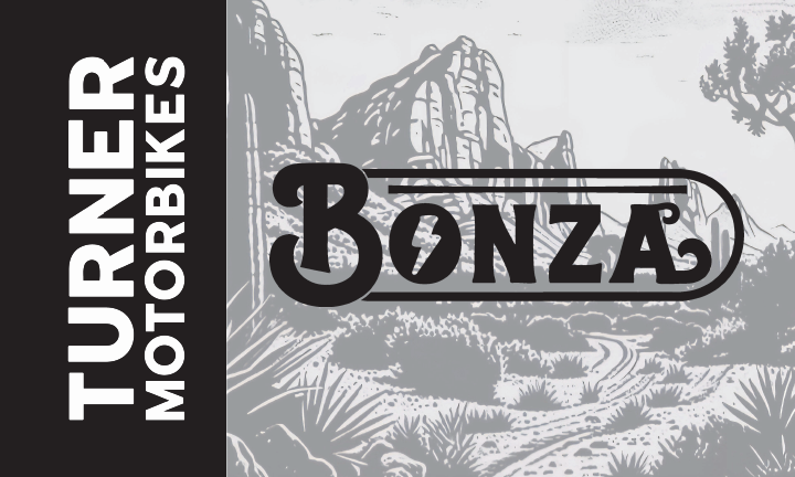 Bonza / Turner Motorbikes front artwork proof