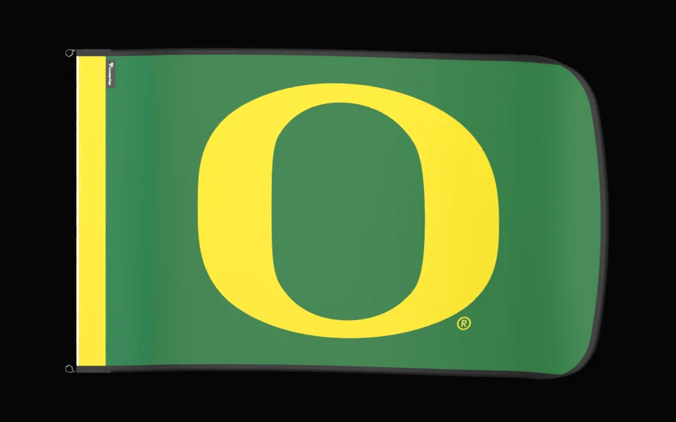 Oregon Authentic Gameday Flag approved 360 animation