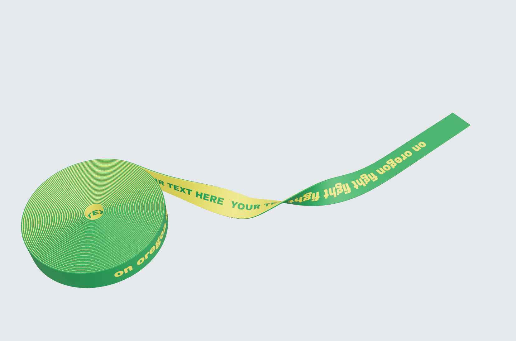 Custom printed Strapworks webbing roll